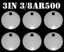 Load image into Gallery viewer, Magnum Target 3" x 3/8" AR500 NRA Gong/Hanger Steel Shooting Target - Pistol & Rifle Plate 6pc Set (H36WAR500)