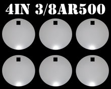 Load image into Gallery viewer, Magnum Target 4" x 3/8" AR500 NRA Gong/Hanger Steel Shooting Target - Pistol & Rifle Plate 6pc Set (H46WAR500)
