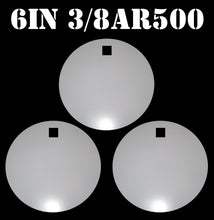 Load image into Gallery viewer, Magnum Target 6" x 3/8" AR500 NRA Gong/Hanger Steel Shooting Target - Pistol & Rifle Plate 3pc Set (H63WAR500)