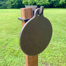 Load image into Gallery viewer, Magnum Target 8" Round 3/8" AR500 Steel Shooting Target - Range Gong Hanger w/ 2x4 Hook (H81E-2x4HOOK1AR5)