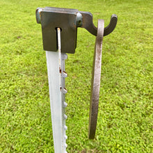 Load image into Gallery viewer, Magnum Target 8" Round Gong Steel Shooting Target 3/8" AR500 Range Hanger Plate w/ T-Post Hook (H81ETPH1AR500)