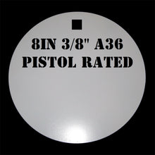 Load image into Gallery viewer, Magnum Target 8 in Round NRA PISTOL ONLY Target - 3/8in. Mild Steel Target - 1pc. Metal Plate Set (H81W)