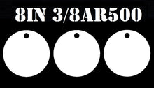 Load image into Gallery viewer, Magnum Target 8 in. AR500 Gong/Hanger Shooting Target - 3/8 Thk Pistol &amp; Rifle Target - 3pc. Steel Target Set - H83WAR500
