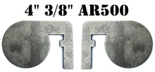 Load image into Gallery viewer, Magnum Target 4"x3/8" AR500 Steel Shooting Targets - Unpainted Swinging Metal Paddles for Dueling Trees & Hostage Reactive Targets - 2pc, 4pc, or 6pc
