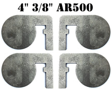 Load image into Gallery viewer, Magnum Target 4"x3/8" AR500 Steel Shooting Targets - Unpainted Swinging Metal Paddles for Dueling Trees & Hostage Reactive Targets - 2pc, 4pc, or 6pc