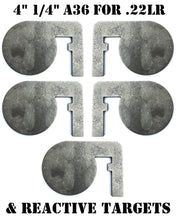 Load image into Gallery viewer, Magnum Target 4"x1/4" Rimfire 22LR Steel Shooting Targets - Dueling Tree Metal Paddles for Hostage Reactive Targets