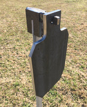 Load image into Gallery viewer, Interlocking 7"x12" 3/8" AR500 IDPA / IPSC Range Steel Shooting Target w/ T-Post Hook (HIDPA121TPH1AR500-IL)