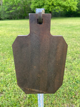 Load image into Gallery viewer, 7"x12" 3/8" AR500 IDPA / IPSC Range Steel Shooting Target w/ T-Post Hook (HIDPA121TPH1AR500)