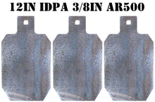 Load image into Gallery viewer, 7"x12" IDPA/IPSC 3/8" AR500 Steel Pistol & Rifle Targets - 3pc Metal Silhouette Set (HIDPA123AR500)