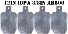 Load image into Gallery viewer, 7"x12" IDPA/IPSC 3/8" AR500 Steel Pistol & Rifle Targets - 4pc Metal Silhouette Set (HIDPA124AR500)