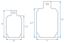 Load image into Gallery viewer, Magnum Target 3pc Interlocking 12”x7" 3/8" AR500 IDPA/IPSC Steel Shooting Range Targets w/ T-Post Hooks (HIDPA123TPH3AR500-IL)