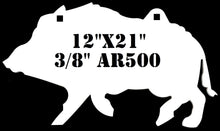 Load image into Gallery viewer, 12"x21" 3/8" AR500 Wild Hog Boar Pig Metal Gong Steel Shooting Rifle Target 1pc (HOG12x211WAR500)