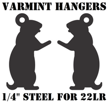 Load image into Gallery viewer, Magnum Target 2pc Prairie Dog Varmint/Animal Silhouette Hangers - 22LR Smallbore 1/4in Mild Steel Shooting Targets (HPD2NP)
