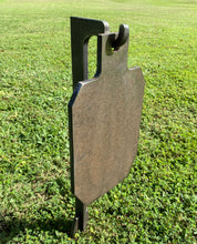 Load image into Gallery viewer, 2pc Set of 24" Tall 3/8" AR500 Ground Stake Stands w/ Integrated Hook for Steel Shooting Targets (HSTD2AR500-24IN)