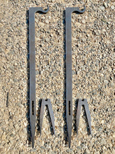 Load image into Gallery viewer, 2pc Set of 30" Tall 3/8" AR500 Ground Stake Stands w/ Integrated Hook for Steel Shooting Targets (HSTD2AR500-30IN)