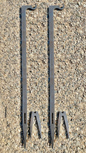 Load image into Gallery viewer, 2pc Set of 48" Tall 3/8" AR500 Ground Stake Stands w/ Integrated Hook for Steel Shooting Targets (HSTD2AR500-48IN)