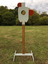 Load image into Gallery viewer, 12"x20" IDPA 2/3 Scale 3/8" AR500 Steel Hostage Reactive Shooting Target w/ 2x4 Mount & Stand (HT12x24SM2x4-KIT)
