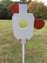 Load image into Gallery viewer, 12"x20" IDPA 2/3 Scale 3/8" AR500 Steel Hostage Reactive Shooting Target w/ T-post Mount (HT12x24TPM-KIT)
