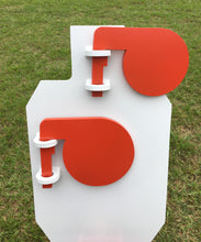 Load image into Gallery viewer, 12"x20" IDPA 2/3 Scale 3/8" AR500 Steel Hostage Reactive Shooting Target w/ T-post Mount (HT12x24TPM-KIT)