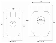 Load image into Gallery viewer, 15"x30" FULL SIZE IDPA 3/8" AR500 Steel Hostage Reactive Shooting Target w/ 2x4 Mount & Stand (HT15x30SM2x4-LONGLEG-KIT)