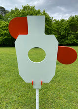 Load image into Gallery viewer, 15"x30" FULL SIZE IDPA 3/8" AR500 Steel Hostage Reactive Shooting Target w/ T-post Mount (HT15x30TPM-KIT)