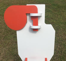 Load image into Gallery viewer, 7"x12" IDPA 3/8" AR500 Steel Hostage Reactive Shooting Target w/ 2x4 Mount & Stand (HT7x12SM2x4-KIT)