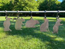 Load image into Gallery viewer, Varmint/Animal Silhouette Hangers - 22LR Smallbore 1/4in Mild Steel Shooting Targets 5pc (HVAR5)