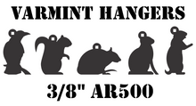 Load image into Gallery viewer, Varmint/Animal Silhouette Hangers - 3/8in AR500 Pistol/Rifle Steel Shooting Targets 5pc (HVAR5AR500)