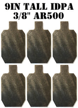Load image into Gallery viewer, Magnum Target 9" Tall IDPA/IPSC 3/8" AR500 Steel Targets - for Plate Racks/Dueling Trees 6pc (IDPA96AR500)