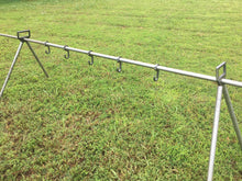 Load image into Gallery viewer, 3/8” AR500 4" Tall Steel Shooting Target Hanger Range Hooks 5pc for 3/4" EMT Conduit or 3/4" Pipe (1.050" OD) (CH5AR500)