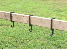Load image into Gallery viewer, Magnum Target 3/8” AR500 T-Post Topper Wooden 2x4 Stand Bracket Mounts for Steel Shooting Targets & Hooks 2pc (2x4-VTPH2AR500)