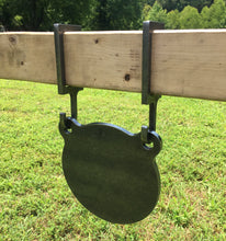 Load image into Gallery viewer, Magnum Target 3/8” AR500 T-Post Topper Wooden 2x4 Stand Bracket Mounts for Steel Shooting Targets & Hooks 2pc (2x4-VTPH2AR500)