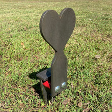 Load image into Gallery viewer, Magnum Target 6"x12" 3/8" AR500 Auto Reset Heart Popper - Suit Playing Card - Spring Reactive Metal Steel Shooting Target (SPR-HEART6x12AR500)