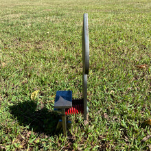 Load image into Gallery viewer, Magnum Target 6"x12" 3/8" AR500 Auto Reset Spade Popper - Suit Playing Card - Spring Reactive Metal Steel Shooting Target (SPR-SPADE6x12AR500)