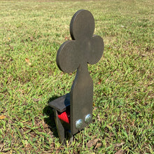 Load image into Gallery viewer, Magnum Target 6"x12" 3/8" AR500 Auto Reset Club Popper - Suit Playing Card - Spring Reactive Metal Steel Shooting Target (SPR-CLUB6x12AR500)