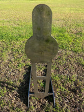 Load image into Gallery viewer, 12"x42" 3/8" AR500 Steel Reactive IDPA/IPSC Full Size Pepper Popper - Metal Shooting Target w/ Base Unpainted (PP12x45AR500)