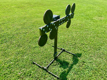 Load image into Gallery viewer, Magnum Target 3/8" AR500 Portable Revolving Plate Rack “No Weld” Reactive Steel Shooting Target w/ 6in Paddles (RPR-6)