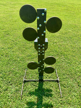 Load image into Gallery viewer, Magnum Target 3/8" AR500 Portable Revolving Plate Rack “No Weld” Reactive Steel Shooting Target w/ 6in Paddles (RPR-6)
