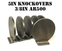 Load image into Gallery viewer, 5in 3/8" AR500 Knockover Steel Shooting Targets - Metal NRA Range Knock-downs (K56AR500)