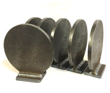 Load image into Gallery viewer, Magnum Target 6in. Round Knock-over PISTOL ONLY Shooting Targets - 6pc. 3/8in Mild Steel Metal Plates (K66)