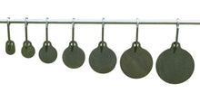 Load image into Gallery viewer, Magnum Target 3/8" AR500 Interlocking Know Your Limits KYL 2" 3" 4" 5" 6" 7" & 8" Steel Shooting Targets w/ Hooks for 3/4" EMT Conduit or 1" OD Pipe (KYL-H2345678E-CH7-AR500-IL)