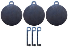 Load image into Gallery viewer, Magnum Target 3/8" AR500 Interlocking Know Your Limits KYL 8" Round NRA Steel Shooting Targets w/ Hooks for 3/4" EMT Conduit or 1" OD Pipe (KYL-H83E-CH3-AR500-IL)
