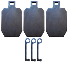 Load image into Gallery viewer, Magnum Target 3/8" AR500 Interlocking Know Your Limits KYL 5"x9" IDPA/IPSC Steel Shooting Targets w/ Hooks for 3/4" EMT Conduit or 1" OD Pipe (KYL-HIDPA93-CH3-AR500-IL)