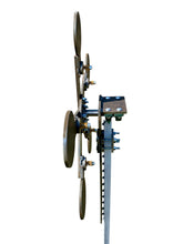 Load image into Gallery viewer, 3/8" AR500 Portable “No Weld Required” Mini Texas Star Reactive Steel Shooting Target w/ 6in Paddles for T-Post (MINI-TS-6-TP)