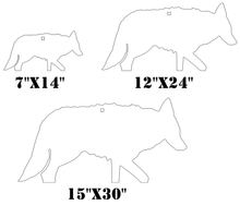 Load image into Gallery viewer, 12"x24" 3/8" AR500 Coyote Silhouette Steel Shooting Target 1pc Range/Hunting (COYOTE12x241AR500-1H)