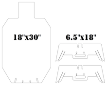 Load image into Gallery viewer, Magnum Target 3/8" AR500 FULL SIZE 18"x30" IDPA Hardened Steel Shooting Target Silhouette w/ Metal Ground Stand for 3/4" EMT Conduit (GT18x301AR500EMT)