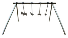Load image into Gallery viewer, DIY 3/8" AR500 1/5sc. NRA/IHMSA Metallic Silhouette Steel Target Swingers for 3/4" EMT Conduit or 3/4" Pipe (1.050" OD) - 8pc Rifle Rated Set (SWR4UAR500)