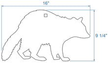Load image into Gallery viewer, 9.25"x16" 3/8" AR500 Full Size Racoon Varmint Silhouette Steel Shooting Target 1pc Range/Hunting (RACOON9x161SAR500-1H)