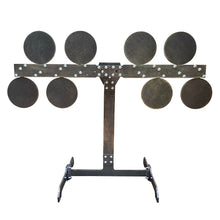 Load image into Gallery viewer, Magnum Target 3/8" AR500 Portable Revolving Polish Plate Rack “No Weld” Reactive Steel Shooting Target w/ 8in Paddles (REVPOLPR-8)