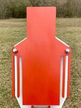 Load image into Gallery viewer, Magnum Target RINGER 12"x24" 3/8" AR500 Steel Reactive Shooting Target A & B/C Zone w/ 2x4 Stand (RGR-BCZ12x24-SM2x4)